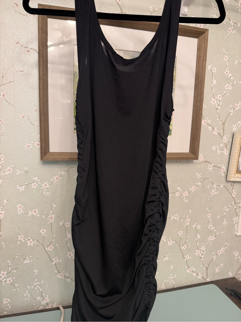 Threadbare Ruched Black Ruched Mini Dress - Picture 7 of 7